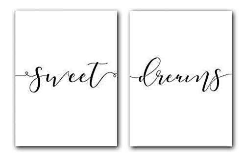 Sweet Dreams, Set of 2 Wall Art Decor 11 x 14 Inches Poster Print Unframed