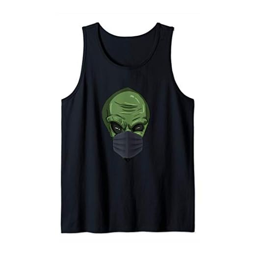Mascarilla Alien Usando Una Cara Germophobe de Halloween Camiseta sin Mangas