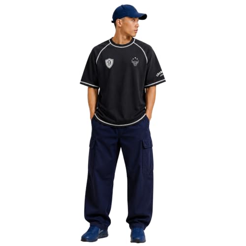Image of Boys Football Players Jersey T-Shirt | Looper Polyester Sports Wear | Half Sleeve Round Neck Casual for Men