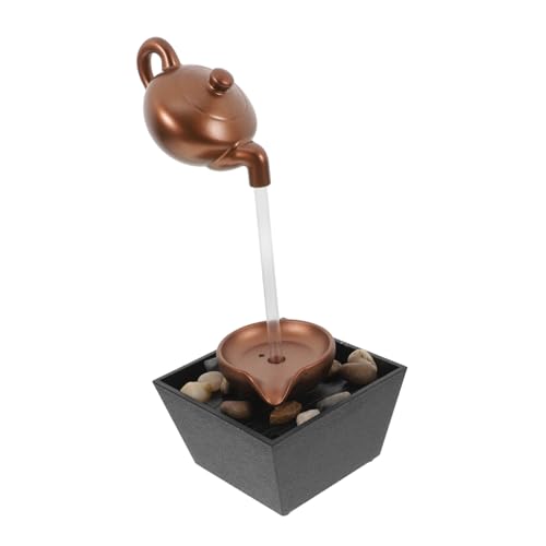 UPKOCH Fuente De Mesa Compacta con Cascada y Bomba Silenciosa Decoración De Escritorio Zen con Piedras para Relajación Interiores para Hogar y Oficina