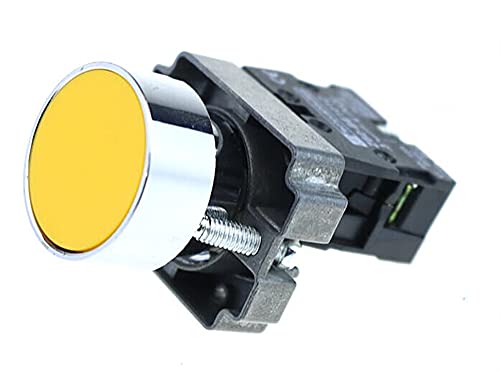 Bouton à poussoir plat jaune XB2-BA51 pour optimiser l'ergonomie de vos machines industrielles