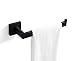 BUVELOT 071050-MB Les Bathroom Hand Towel Ring Modern Square,Matte Black