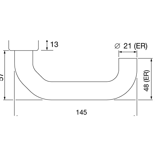 Axppin ECO D 116 Lever Hole Part (Door Handle) on Oval Rosette Door Handle with Retaining Spring for Fire Doors Matte Stainless Steel - Image 2