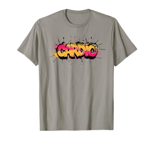 Cardio Estilo Graffiti Camiseta