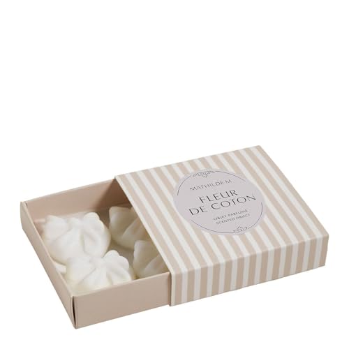 Mathilde M. Caja de 4 Decoraciones fondants en Cera perfumada Golondelle - Fleur de Coton
