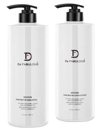 De Fabulous Reviver Hair Repair Shampoo & Conditioner – 1000ml (Save more with Virtual Combo) | Sulphate-Free | pH Balanced | All Hair Types-image-49