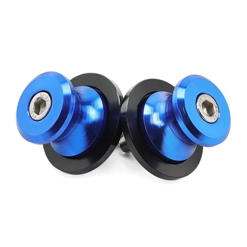 Carretes de 6mm anticaída para basculante Yamaha FZ8, deslizadores azules M6