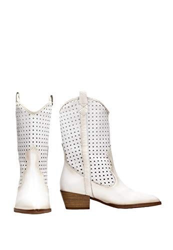 HISPANITAS HV00420 - Bota Cowboy Piel Perforada Arena para Mujer ✔️ El  Mejor Shopping Online | GEBZA Shopping