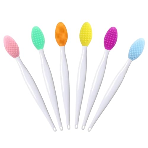 Gommage lèvres silicone double face - 6 brosses exfoliantes