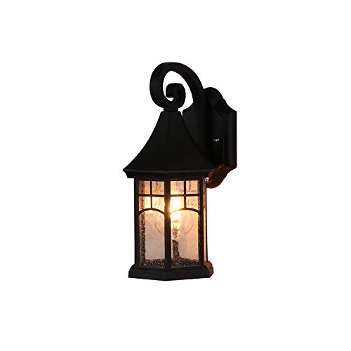 Lampe murale extérieure rétro industrielle noire étanche balcon - 2