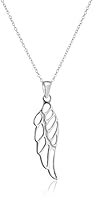 Algopix Similar Product 17 - Sterling Silver Angel Wing Drop Pendant