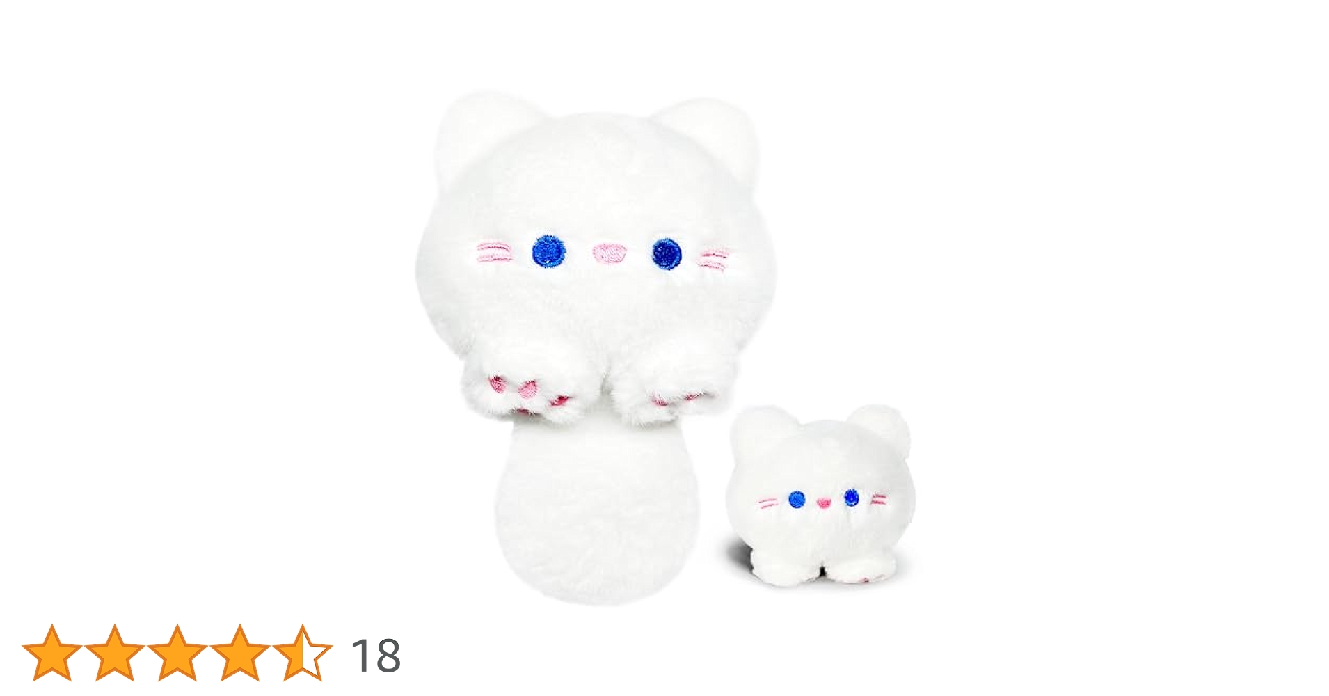 白い猫型ぬいぐるみ ハート付き dショッピング |ぬいぐるみ potte 白猫 猫 （ ヌイグルミ ねこ
