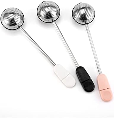 ZSXGZL Stainless Steel Mesh Twisting Tea Ball Infuser, Loose Leaf Tea Infuser Strainers for Natural Tea & Coffee (3, Pink+Black+White)