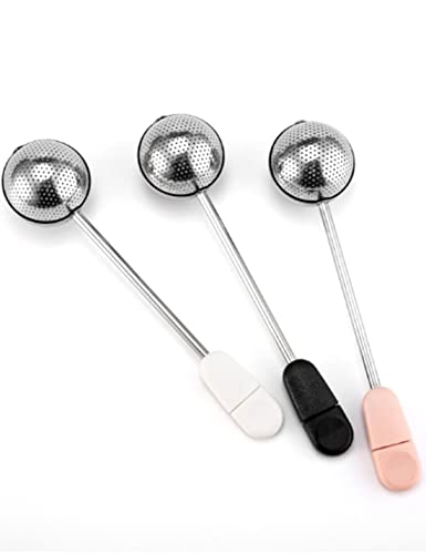 Zsxgzl Stainless Steel Mesh Twisting Tea Ball Infuser, Loose Leaf Tea Infuser Strainers For Natural Tea & Coffee (3, Pink+Black+White) #TOP16