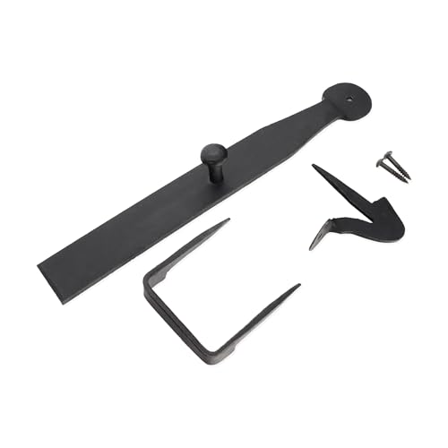 Image of Heavy Duty Hand Forged Black Iron Beeswax Antique Style Suffolk Latch Gate Spare Parts Thumb Latch Catch Lock for Wooden Doors