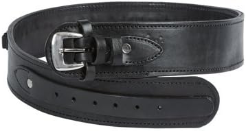Western Justice Gun Belt, 48-52 Waist, .38-Cal Loops, 2.5 Wide, Black Leather