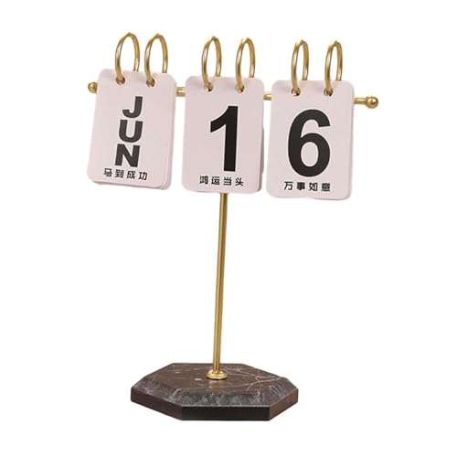 Calendrier perpétuel réutilisable en métal avec affichage de date