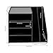 File Rack File Holder Organizer 4+2 Tier, PVC Document Mail Sorter Holds Files Books Envelopes Letter Trays(Black)