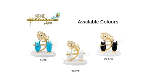 Image of Lord Krishna Hand Idol with Flute,Face and Peacock|Statue for Gifting Home Decor Decorative Showpiece - 12 cm Resin | (Black)