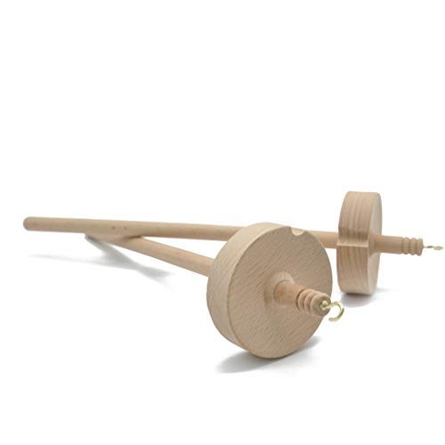 image for SONGLIN 1Pcs Wooden Drop Spindle Spinning, Drop Spindle Spindle Top Wh