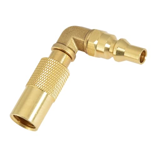 Adaptador de codo de propano de 1/4 pulgadas, accesorio de conexión rápida, textura de latón, adecuado para campistas, combustibles eficientes, accesorios para parrillas de barbacoa