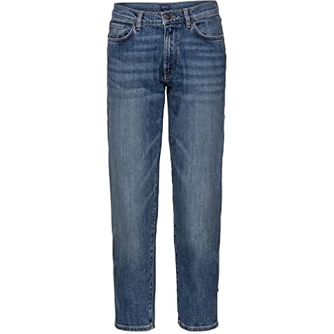 GANT Men's Hayes Slim Jeans, Mid Blue Cover