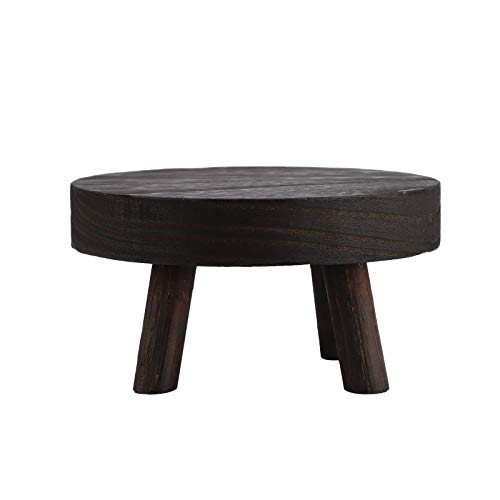 TITA-DONG Support de Plante en Bois Vintage, Présentoir de Tabouret Rond Surélevé en Bois, Support de Pot de Fleur Décoratif Multifonctionnel Intérieur Extérieur pour la Maison, Décoration de(Noir/L) TITA-DONG Support de Plante en Bois Vintage, Présentoir de Tabouret Rond Surélevé en Bois, Support de Pot de Fleur Décoratif Multifonctionnel Intérieur Extérieur pour la Maison, Décoration de(Noir/L)