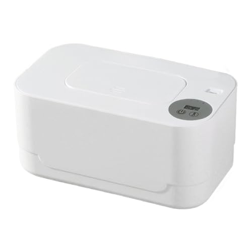 Calentador de toallitas húmedas – Calentador de toallitas LED USB de calentamiento rápido, dispensador de toallitas para bebé Supplies, inalámbrico, con indicador de temperatura, temperatura
