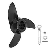 Elektrischer Bootsmotorpropeller, Außenbord Propeller Kit, 3 Blätter Marine Propeller, Trolling Motor Stütze Außenbordpropellers 12V 24V Elektroboot Ersatzrequisiten für 28lb 36lb 46lb Trolling Boot