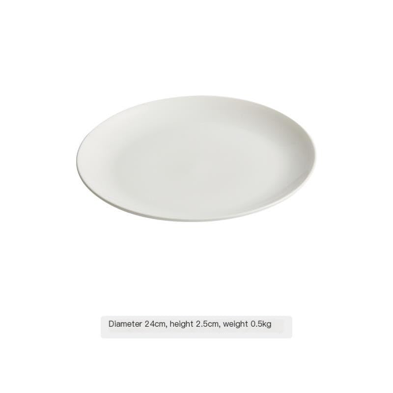 Piatti Da Dessert Grande piatto piano in ceramica bianca for cibo occidentale, piatto for uso domestico, piatto for hotel, stoviglie commerciali Stoviglie Per La Cena(S)