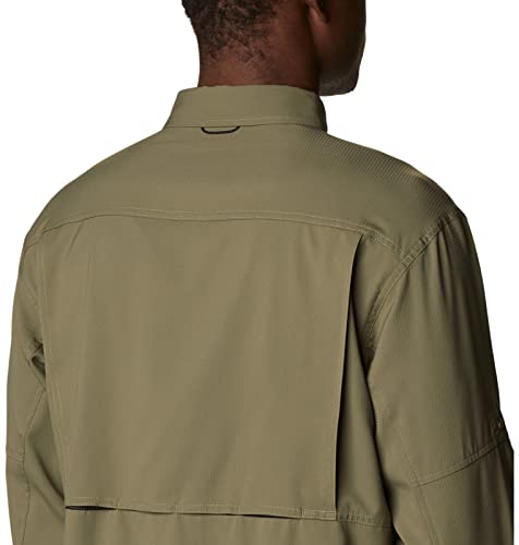 Image of Columbia Men Polyester Loose Omni-Shade Ridge Utility Lite Hiking and Trekking Long Sleeve Shirt