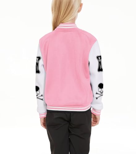 Image of ACEFAST INC Kids Boys Girls Baseball Jacket Varsity Jacket Casual Sport Coat Cardigan Sweatshirt Uniforms Youth 2-13 Year