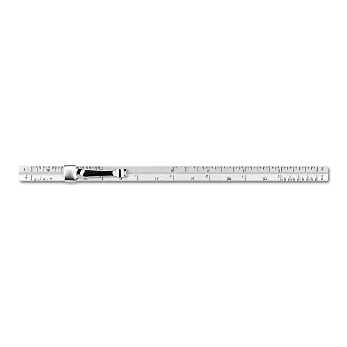 Image of Alumicolor Aluminum Architect Pocket Scale With Clip, 6IN, Silver