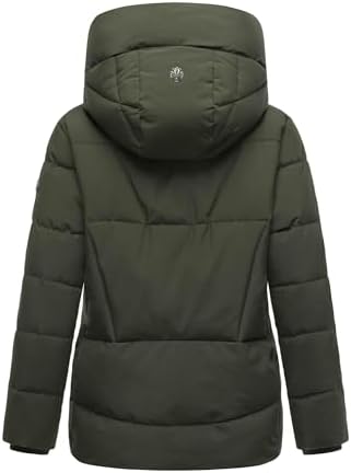 Marikoo dames winterjas (XS-5XL) - gewatteerd, met capuchon, fleecevoering - N076, S