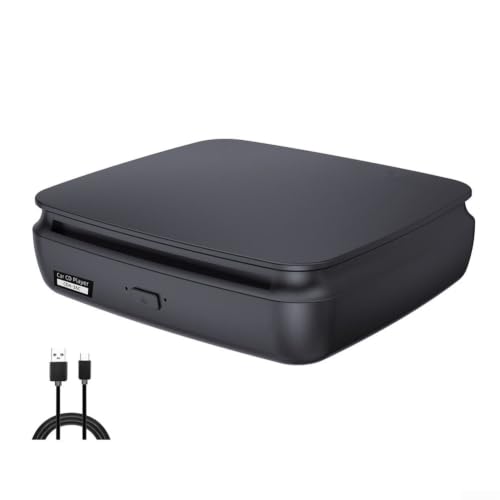 Reproductor de CD y DVD portátil compacto con USB y conectividad para configuración de audio del vehículo, material ABS, color negro, interfaz de control simple, ideal para viajes por carretera y