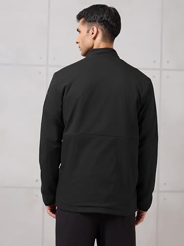 Image of TECHNOSPORT Men's Regular Fit Solid Kangaroo Pocket Reversible Winter Jacket With Technowarm+, Redefine Your Outdoor Moves