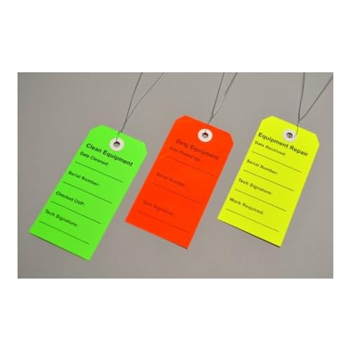 Multipack Equipment Tags (Clean, Dirty, Repair)