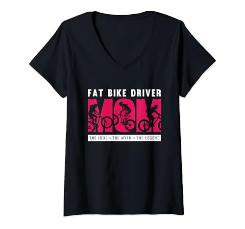 Questo divertente design fat bike per donne e uomini che amano il loro hobby di mountain bike, bicicletta o bici da strada. Dimostra che sei una mamma orgogliosa di motociclisti grassa. Sul motivo della fat bike c'è la citazione Fat Bike Driver Mom The Idol The Myth The Legend.