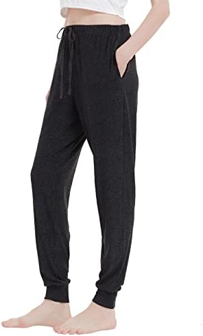 SS SAILAIYA Women's Pajamas Lounge Jogger Pants Comfy Casual Pajama Bottoms Drawstring Loungewear Yoga Pants Pjs with Pockets(Black,Large)