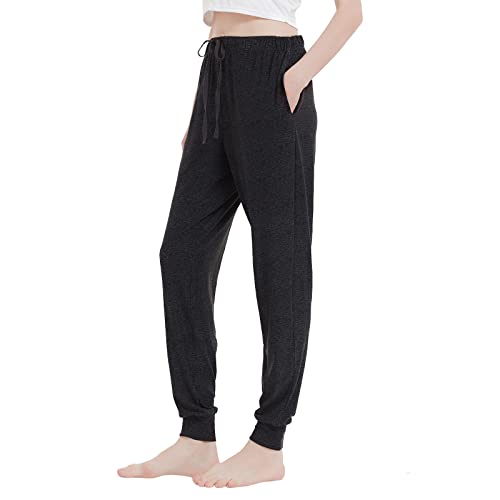 Ss Sailaiya Women's Pajamas Lounge Jogger Pants Comfy Casual Pajama Bottoms Drawstring Loungewear Yoga Pants Pjs With Pockets(Black,Large) #TOP2
