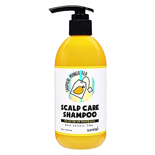 SUMHAIR Scalp Care Shampoo #Tropical Mango Tea, 10.14 fl oz, Calming and Sebum Control of The Scalp, Hypoallergenic Softness, Mango Tea Scent