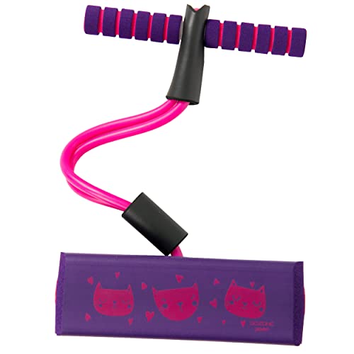 GoZone Kids Pogo Stick, Foam Pogo Jumper, Indoor and Outdoor Use, Comfortable Foam Handles, Ages 3 and Up, Cat Printed, Pink