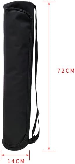 Losuya Portable Yoga Mat Bag Waterproof Backpack Shoulder Bag for Yoga Fitness and Exercise, Black, 72x15cm - Image 5
