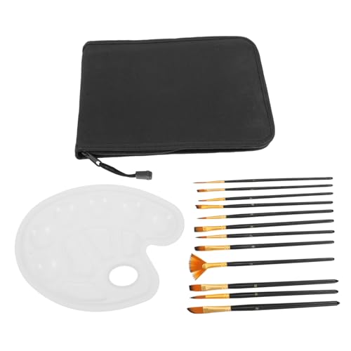 DIYEAH Pinceles de Profesional para Arte con Bolsa Portátil con Cerdas de Nylon Duraderas para Óleo Gouache y Graffiti Aptos para Estudiantes y Artistas Principiantes