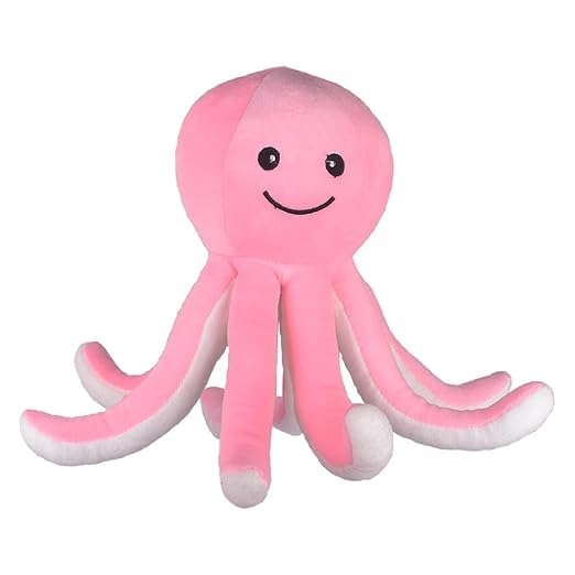Image of Pink Octopus Plush Soft Toy for Kids - 30cm Stuffed Animal | Cute & Cuddly Sea Animal Toy for Boys & Girls | Birthday Gift