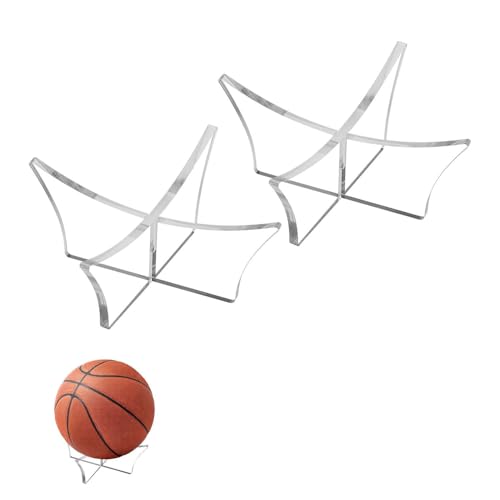 YANGWEN 2 Pezzi Porta Palloni, Porta Palla Espositore per Pallone da Calcio Supporto da Palla Palla Espositori per Pallacanestro Piede Sedile Base Supporto espositore