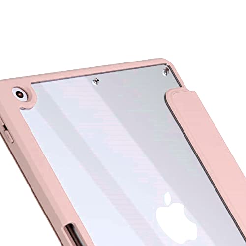 Smart Case For iPad 10.2" 9th/8th/7th Generation 2021/2020/2019 with Auto Wake/Sleep Shockproof Transparent Back Shell tablet cover (Pink) - Image 3