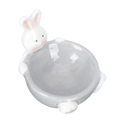 FUNOMOCYA Ceramic Egg Cup Porcelain Egg Holder Tray Easter Porcelain Decor for Breakfast