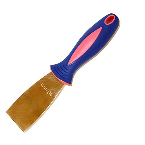 Couteau À Enduire En Laiton,Spatule De Plâtrier Avec Poignée En Caoutchouc,Grattoir À Gypse,Dissolvant Pour Bois, Grattoir À Papier Peint, Outil De Peinture,40mm