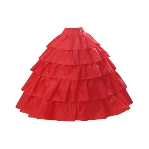 BEAUTELICATE Women's Adjustable Petticoat with Ruffles Cover